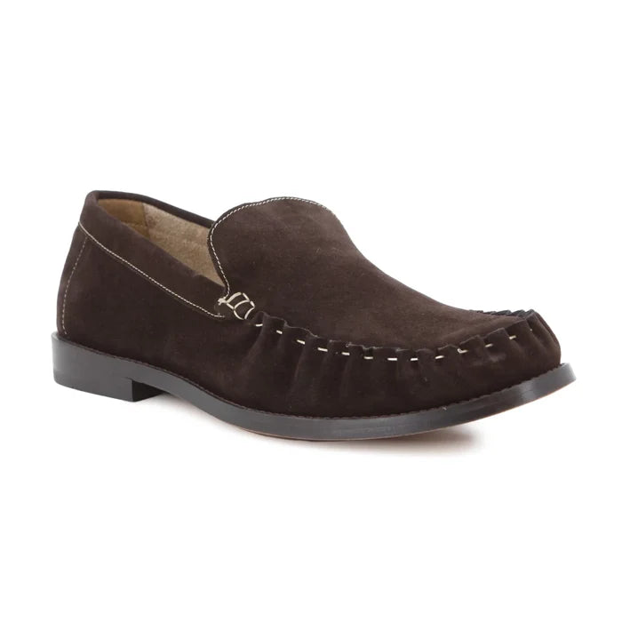 Pedro Slip on Brown Waxy Leather