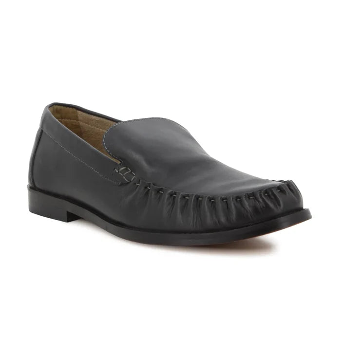Pedro Slip Ons Black Waxy Leather