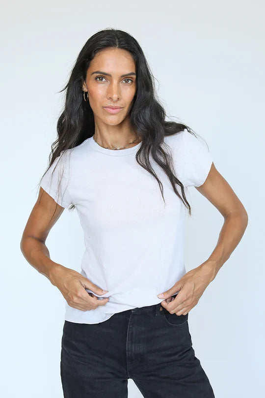 Perfect White Tee – Sheryl Recycled Baby Tee in White