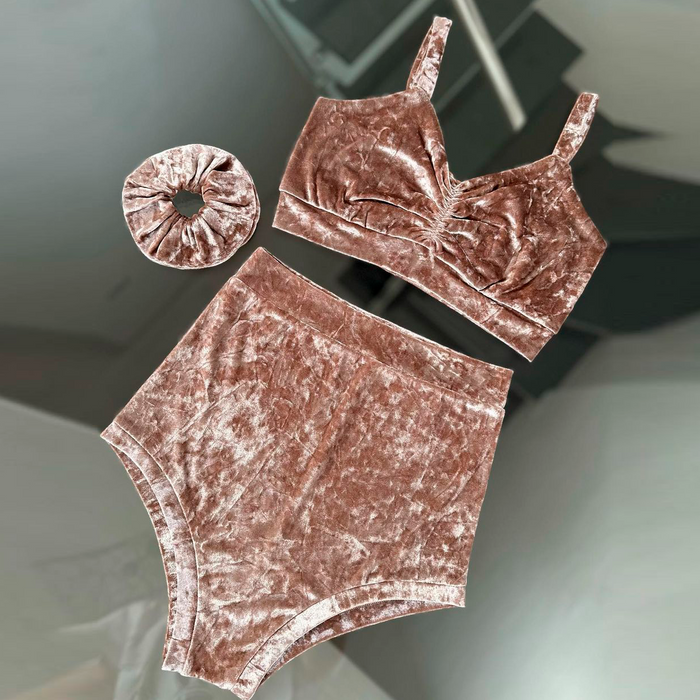 Pole dance costume velour