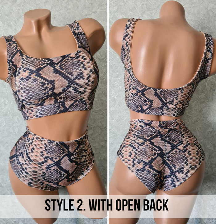 Pole dance outfit snake print