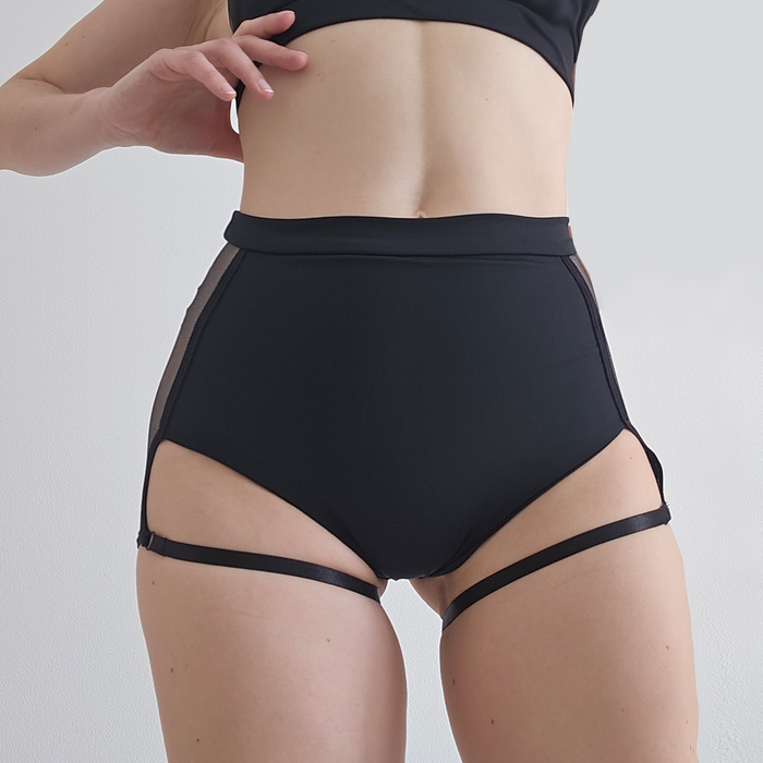 Pole Dance Outfit with Shiny Inserts