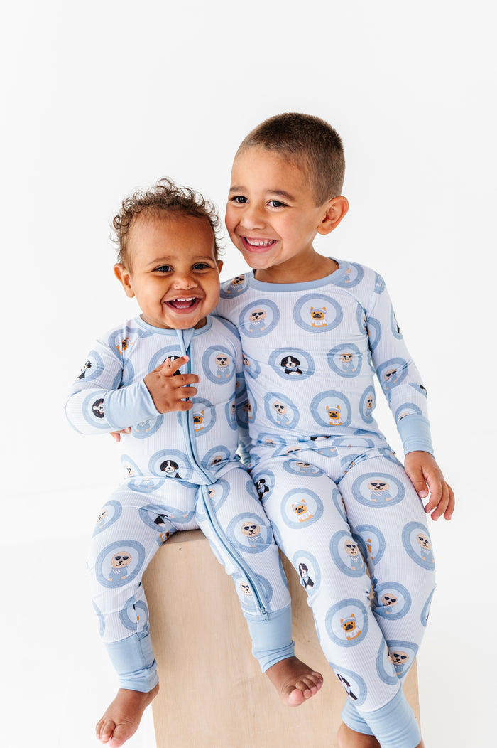Porthole Pups Convertible Footies - Blue