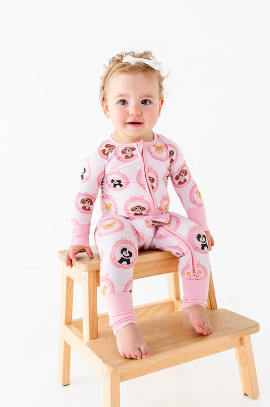 Porthole Pups Convertible Footies - Pink