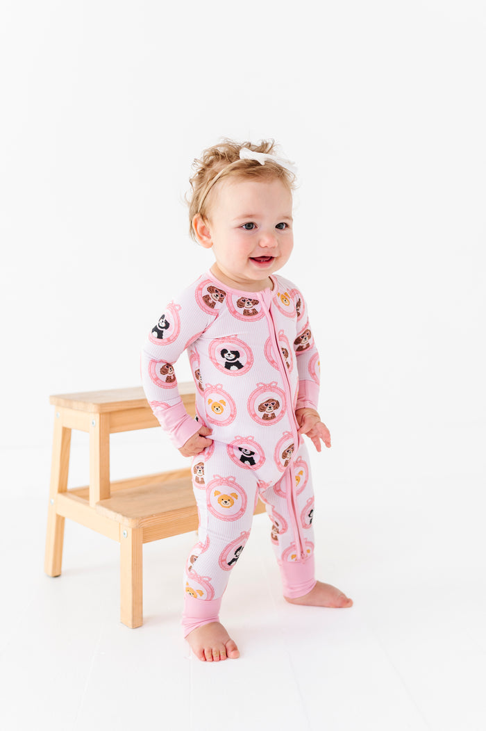 Porthole Pups Convertible Footies - Pink