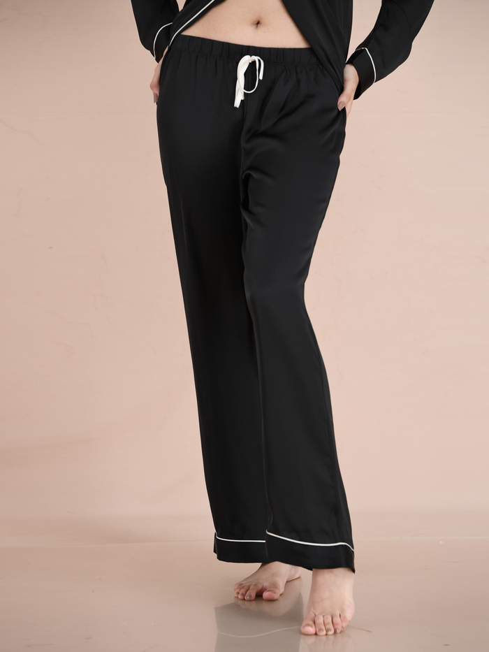 Pyjama Pant With Long Sleeves Black