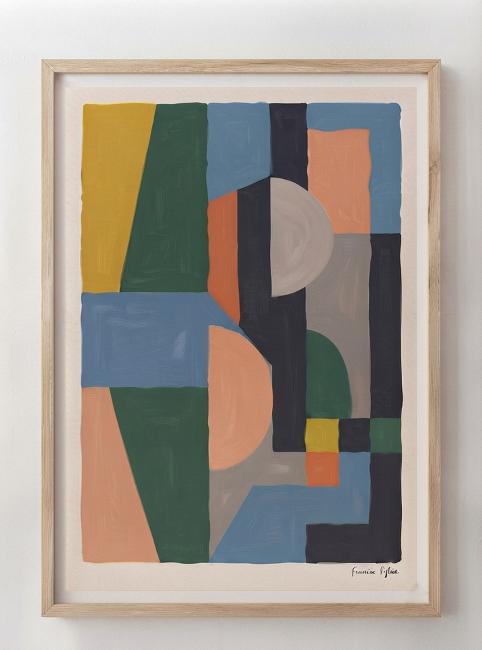 Quiet Geometry | Geometric Color Block Art Print