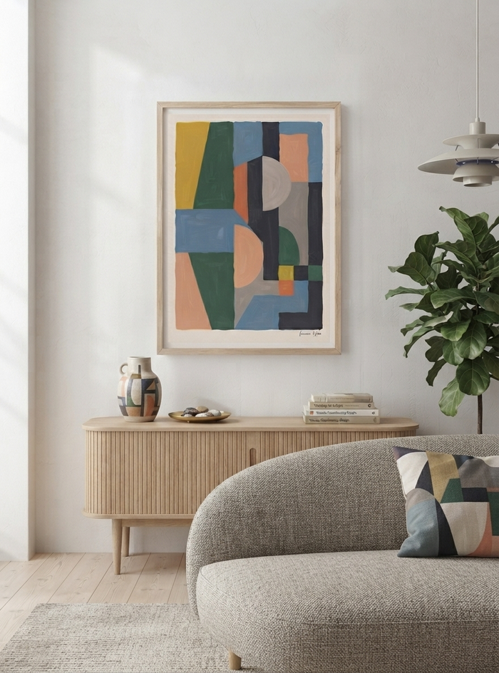 Quiet Geometry | Geometric Color Block Art Print