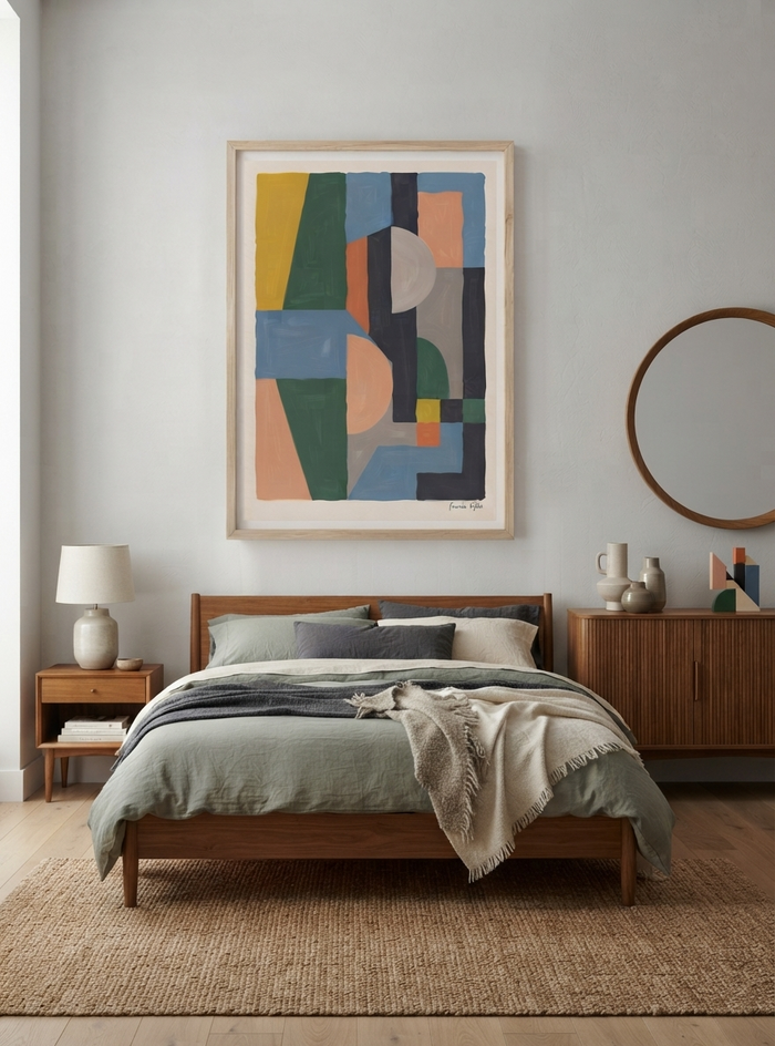 Quiet Geometry | Geometric Color Block Art Print