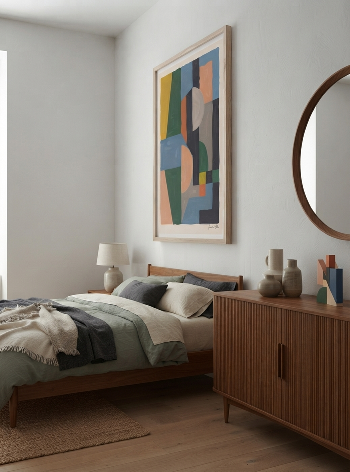 Quiet Geometry | Geometric Color Block Art Print