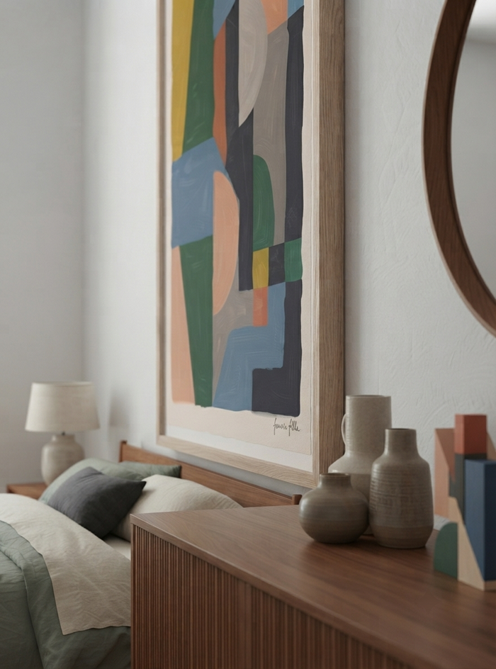 Quiet Geometry | Geometric Color Block Art Print