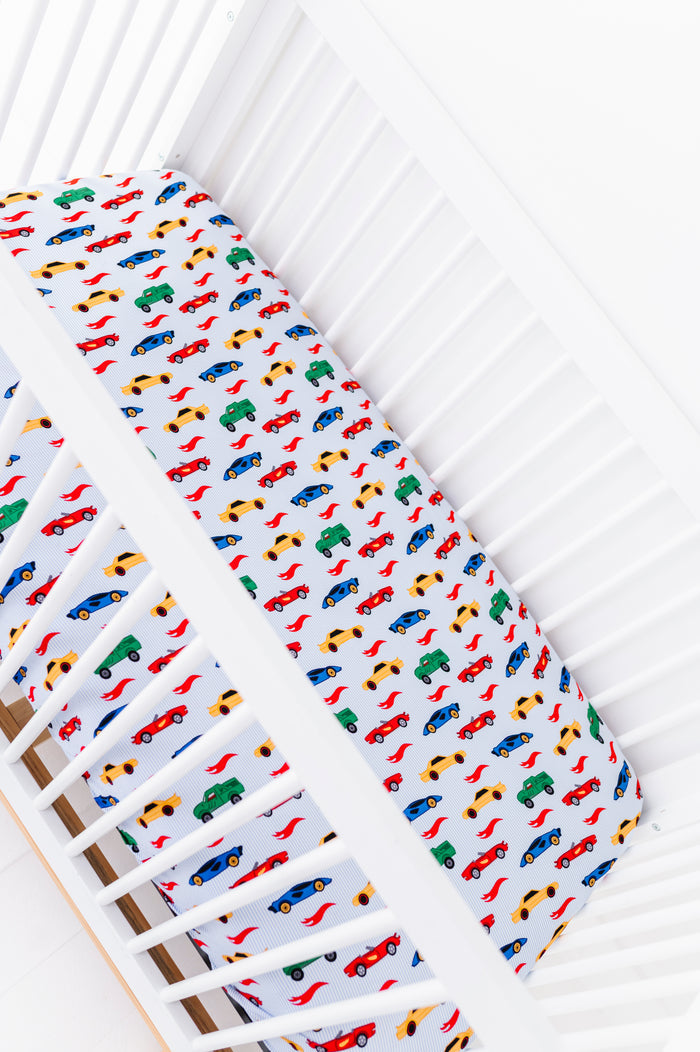 Racing Stripes Crib Sheet