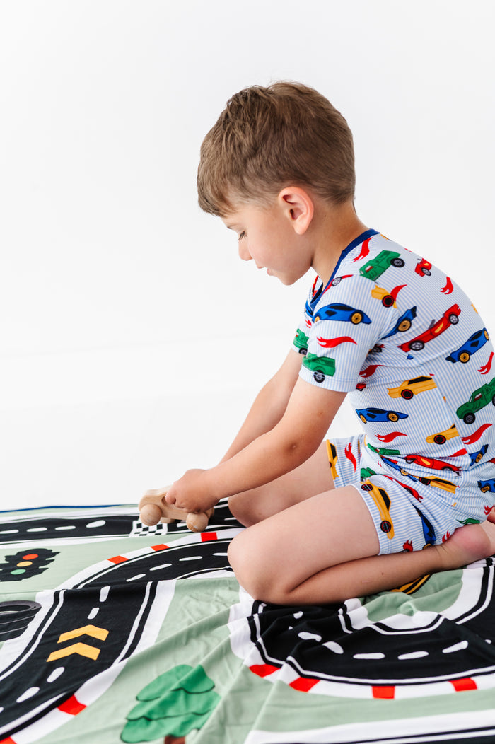 Racing Stripes Shorts Pajamas