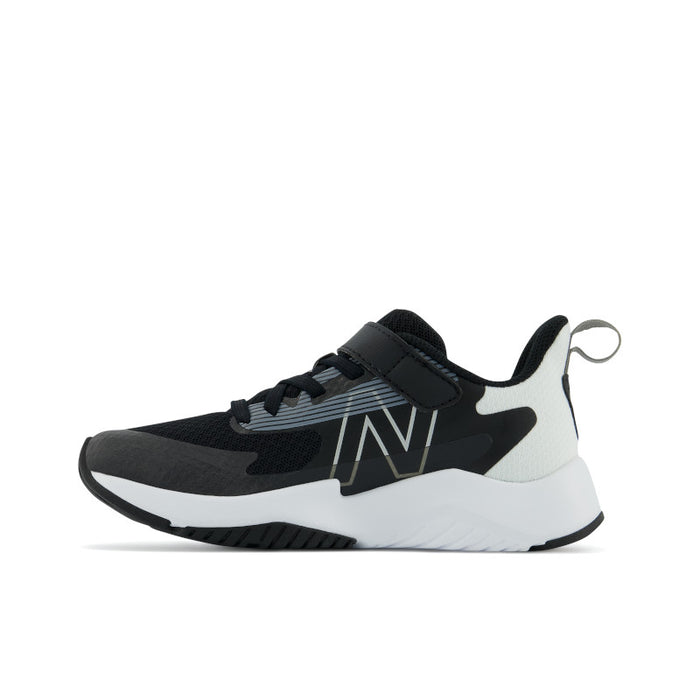 Rave Run v2 Bungee Lace with Top Strap - Black with NB 103 White - Kids