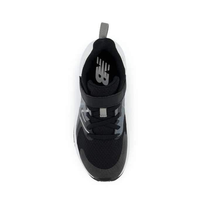 Rave Run v2 Bungee Lace with Top Strap - Black with NB 103 White - Kids