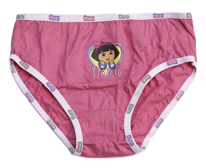 Red Rose Girls' Cotton Briefs Pack of 6 – Dora the Explorer Printed Innerwear | BABY-147