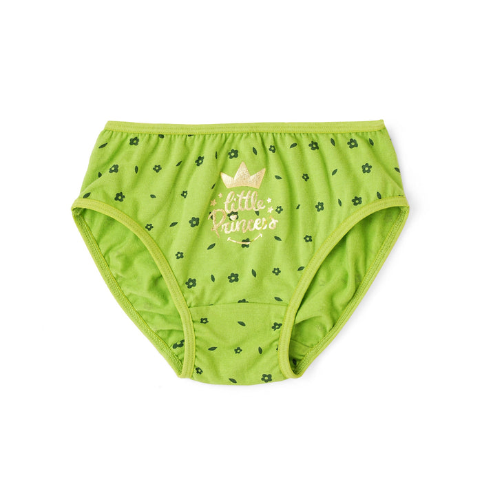 Red Rose Girls' Cotton Printed Briefs – Pack of 3 (Be Happy Edition) | BABY-156