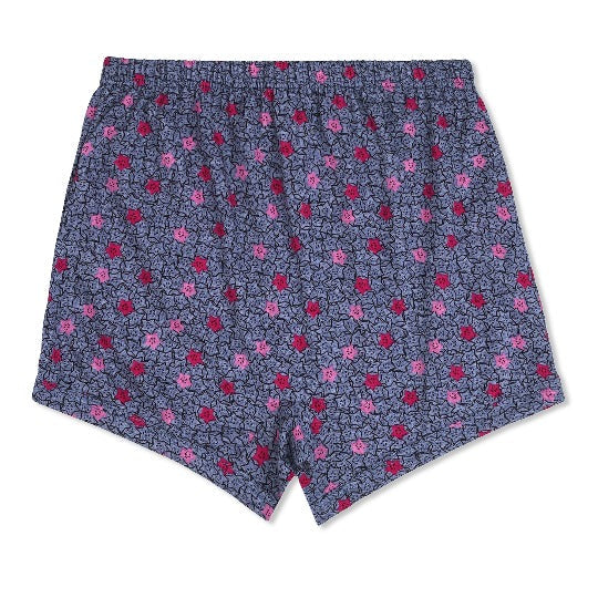 Red Rose Girls' Soft Cotton Printed Boxer Shorts – Pack of 6 | BABY-79