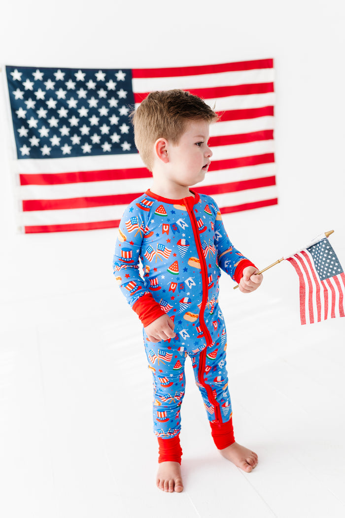 Red, White & Cozy Convertible Footies
