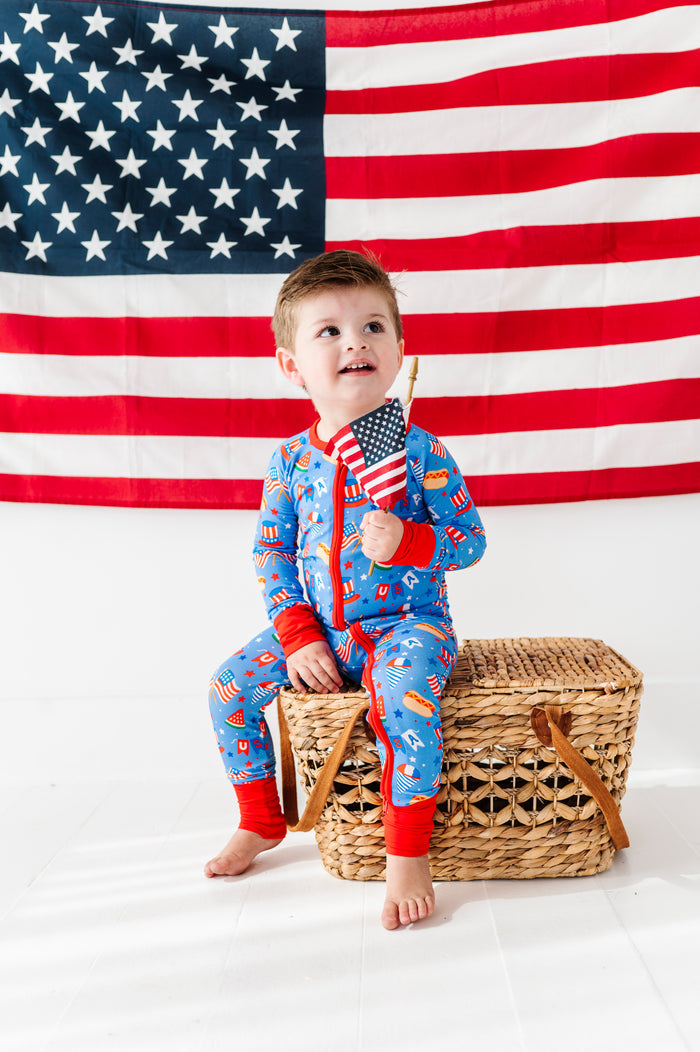 Red, White & Cozy Convertible Footies