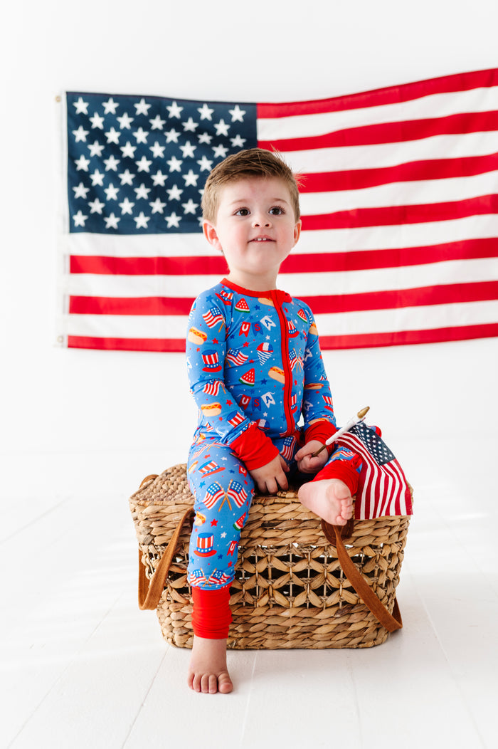Red, White & Cozy Convertible Footies