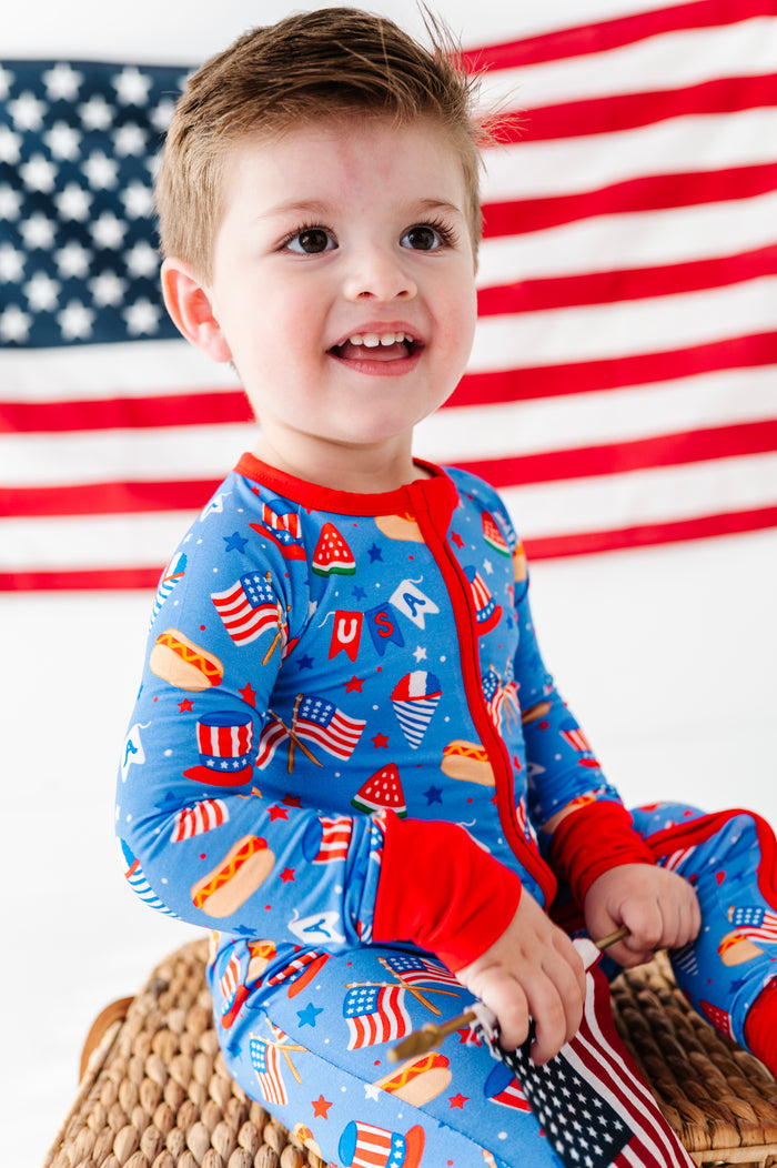 Red, White & Cozy Convertible Footies