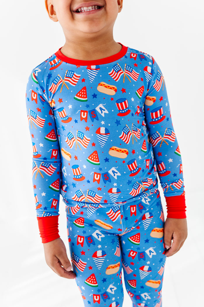Red, White & Cozy Kids Pajamas