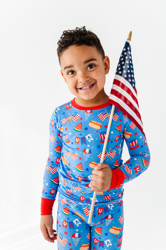 Red, White & Cozy Kids Pajamas