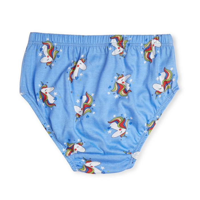 Redrose Baby Girls Cotton Unicorn Printed Briefs | Pack of 3 | Soft & Colorful Innerwear | BABY-77