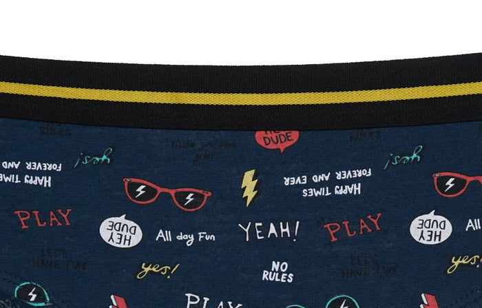 Redrose Boys’ Briefs – 3-Pack Space Adventure Print Underwear | 100% Cotton | JR-544