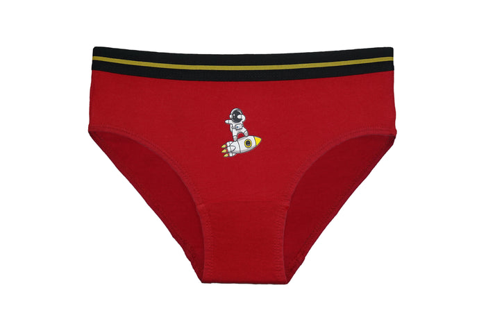 Redrose Boys’ Briefs – 3-Pack Space Adventure Print Underwear | 100% Cotton | JR-544