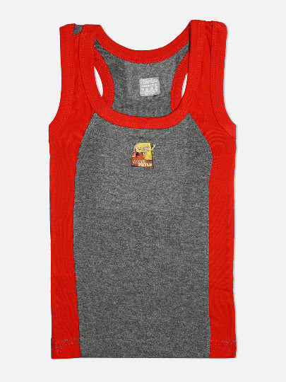 🧒 Redrose Boys Cotton Vests – Pack of 5 | Motu Patlu Printed | Stylish Colorblock Sleeveless Innerwear | RAZER_RIB_MP (Copy)