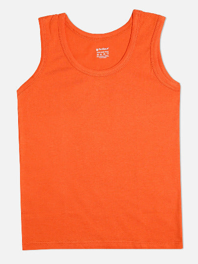 Redrose Boys Cotton Vests – Pack of 5 | Plain Sleeveless Innerwear | Stylish Contrast Trims | VEST_1005CL
