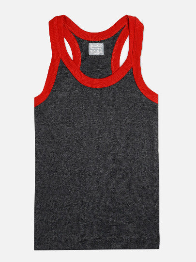🧒 Redrose Boys Cotton Vests – Pack of 5 | Sleeveless Colorblock Style | Soft & Stretchable | RAZER_RIB