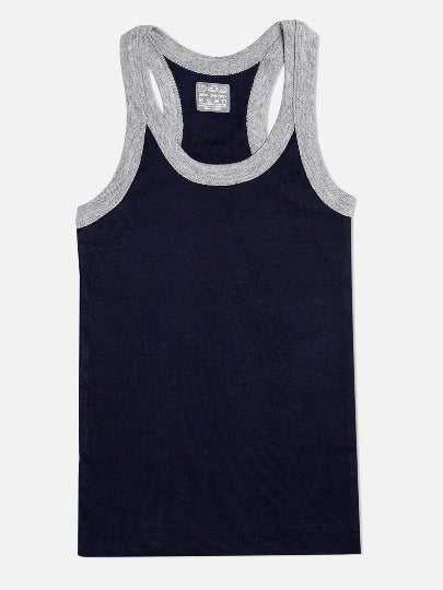 🧒 Redrose Boys Cotton Vests – Pack of 5 | Sleeveless Colorblock Style | Soft & Stretchable | RAZER_RIB