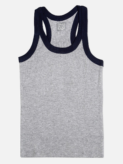 🧒 Redrose Boys Cotton Vests – Pack of 5 | Sleeveless Colorblock Style | Soft & Stretchable | RAZER_RIB