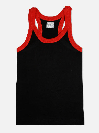 🧒 Redrose Boys Cotton Vests – Pack of 5 | Sleeveless Colorblock Style | Soft & Stretchable | RAZER_RIB