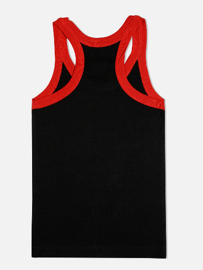 🧒 Redrose Boys Cotton Vests – Pack of 5 | Sleeveless Colorblock Style | Soft & Stretchable | RAZER_RIB