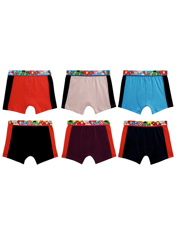 Redrose Boys' Justice League Briefs – Pack of 6 | Superman & Batman Themed Innerwear | JR-61