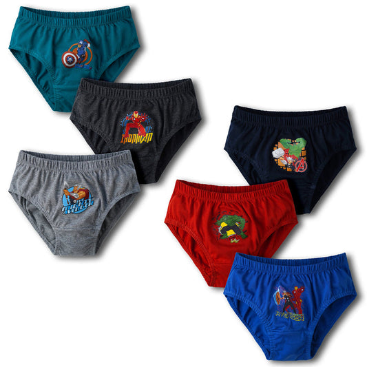 RedRose Boys Marvel Avengers Briefs – Cotton Innerwear (Pack of 6) | JR 601