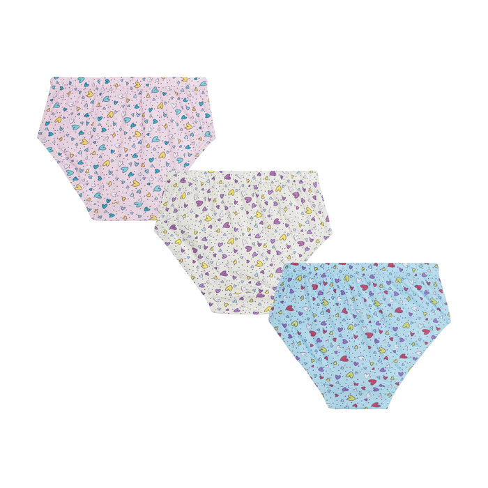 Redrose Girls' All-Over Print Cotton Panties – Pack of 6 | Soft & Breathable Innerwear for Kids | BABY-36