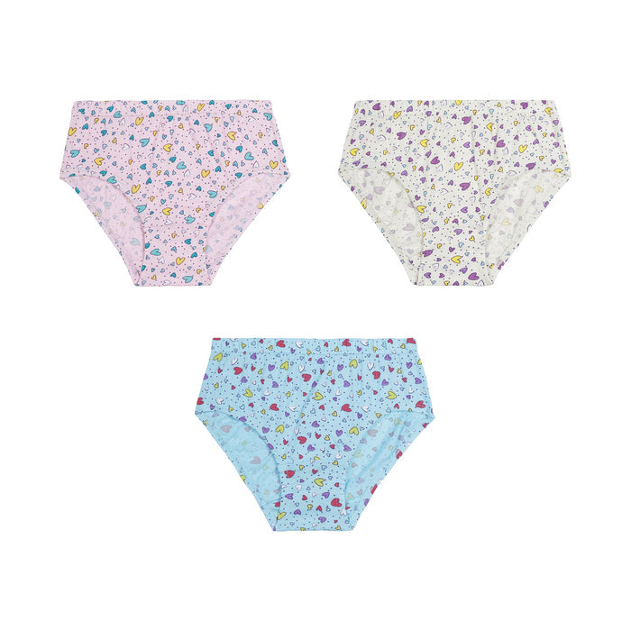 Redrose Girls' All-Over Print Cotton Panties – Pack of 6 | Soft & Breathable Innerwear for Kids | BABY-36