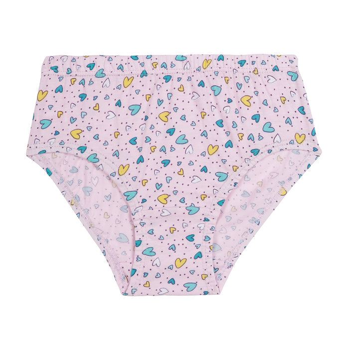 Redrose Girls' All-Over Print Cotton Panties – Pack of 6 | Soft & Breathable Innerwear for Kids | BABY-36