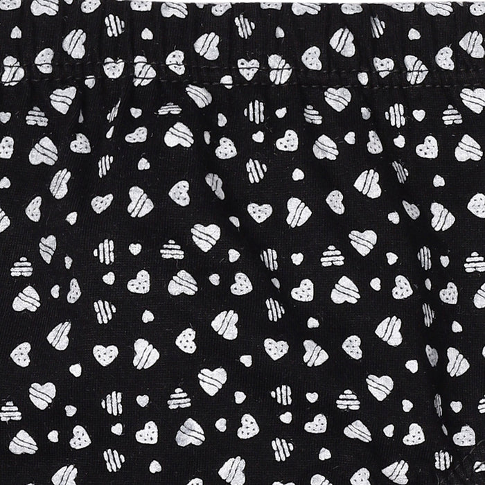 Redrose Girls’ Black & White Printed Cotton Panties – Pack of 6 | Soft & Breathable Everyday Briefs | BABY-64