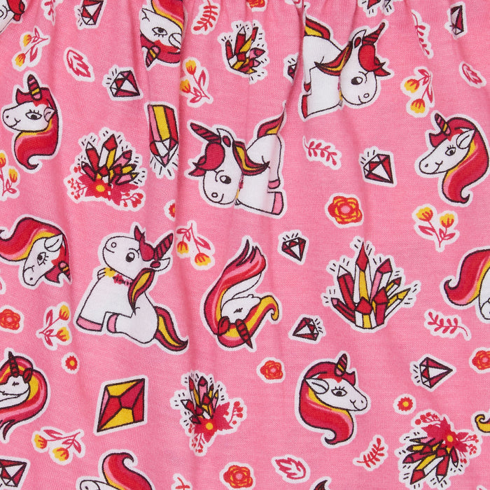 Redrose Girls' Cartoon Print Bloomers – Pack of 6 | Soft Cotton Comfort for Everyday Wear 🦄🌈 | BLM-237