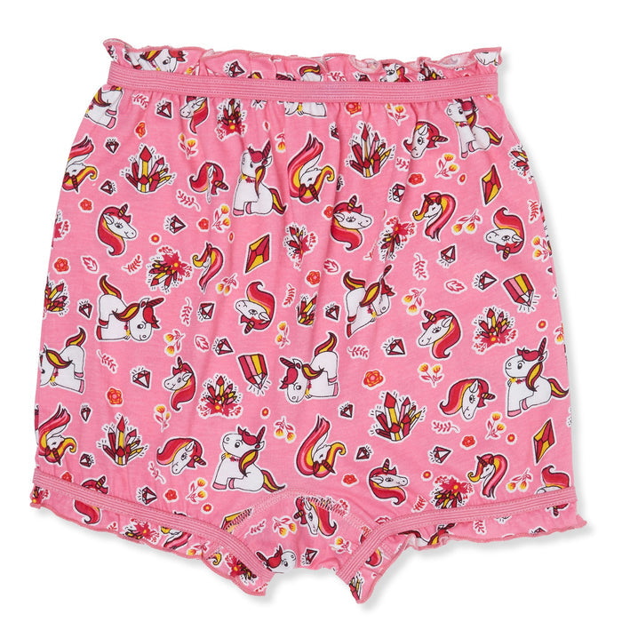 Redrose Girls' Cartoon Print Bloomers – Pack of 6 | Soft Cotton Comfort for Everyday Wear 🦄🌈 | BLM-237