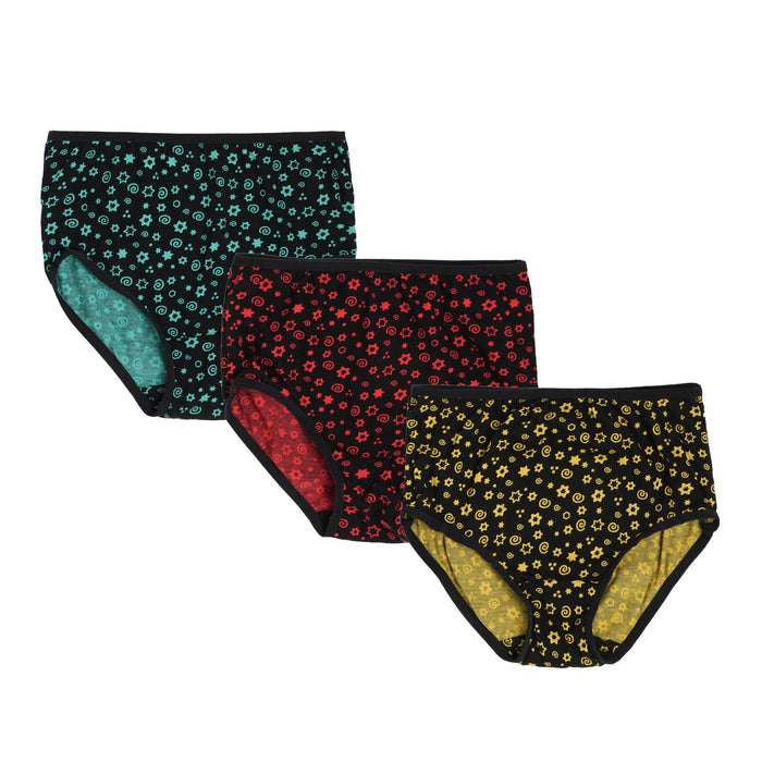 Redrose Girls' Floral Print Panties – Pack of 6 | Soft Cotton Comfort Innerwear | BABY-12