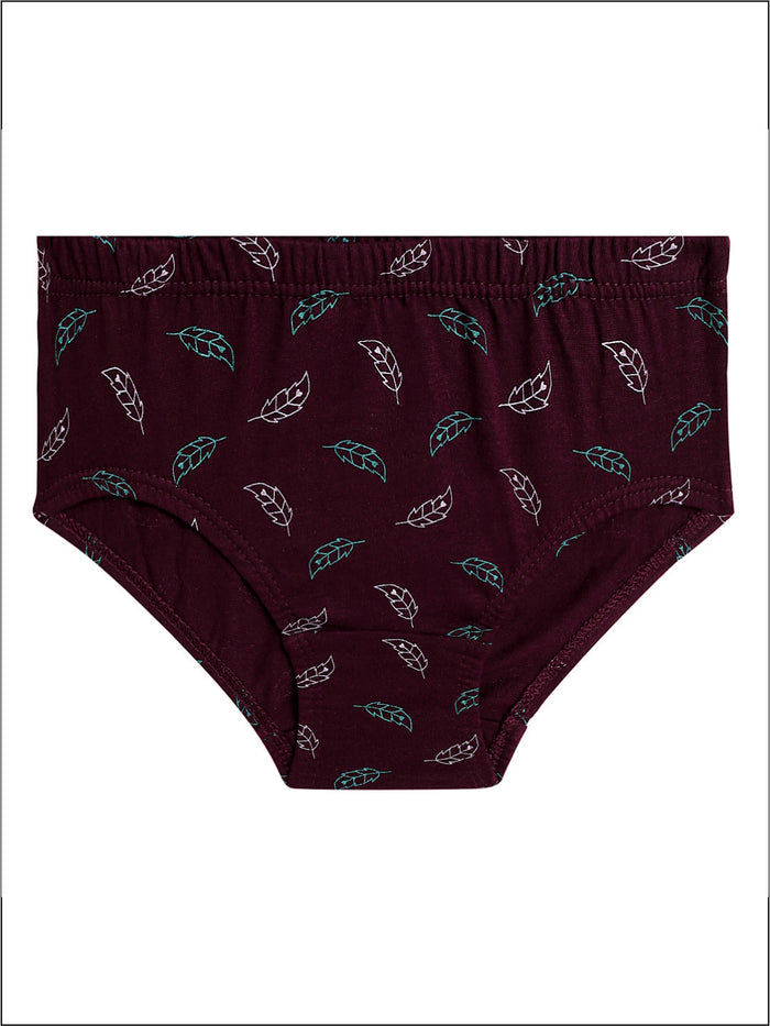 Redrose Girls' Printed Briefs Pack of 6 – Soft Cotton Innerwear for Kids (Multicolor) | BABY-70
