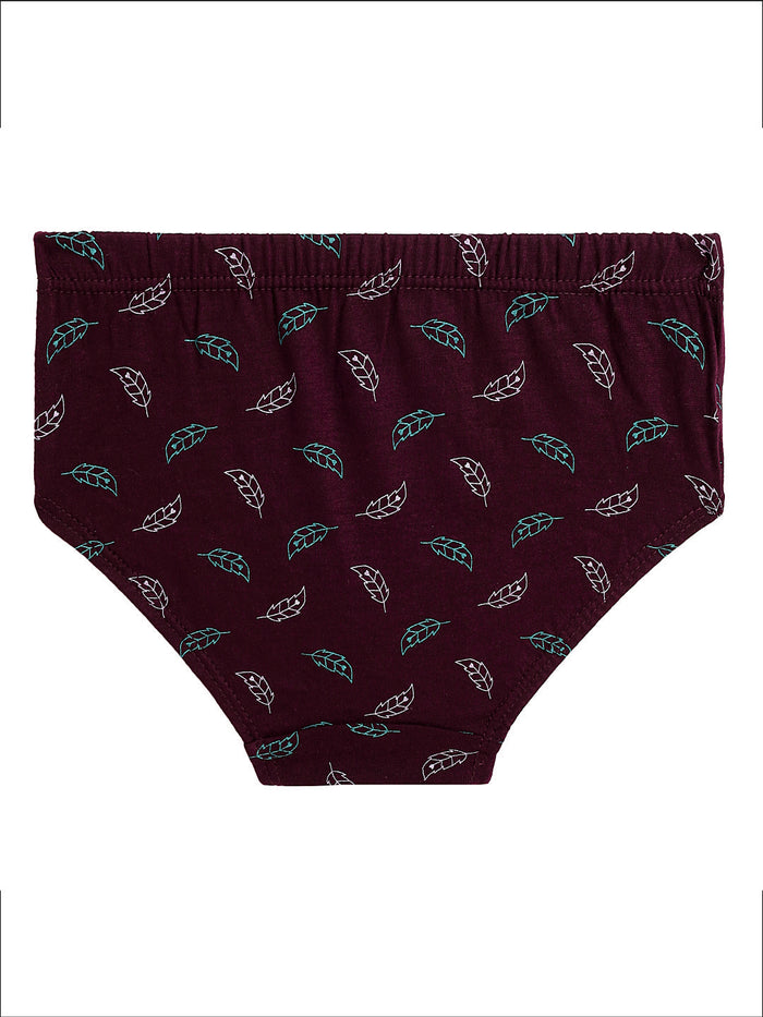 Redrose Girls' Printed Briefs Pack of 6 – Soft Cotton Innerwear for Kids (Multicolor) | BABY-70