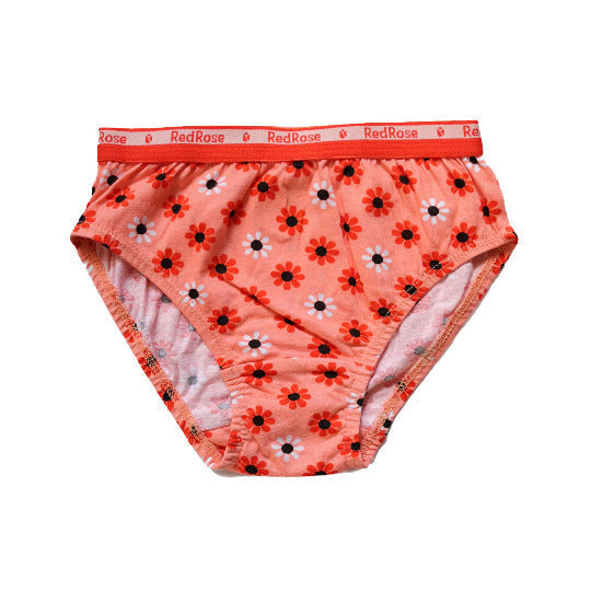 Redrose Girls' Printed Cotton Panties – Pack of 6 | Soft & Colorful Everyday Innerwear | BABY-53